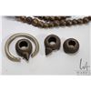 Image 2 : Selection of bronze collectibles including unusual bronze hook, string of 36" bronze beads with larg