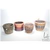 Image 1 : Four quality pottery planters with satin glaze and wicker wrapping