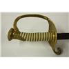 Image 10 : US Navy Officers sword with belt rig with cover - Early 20th c. Double sided etched blade with Star 