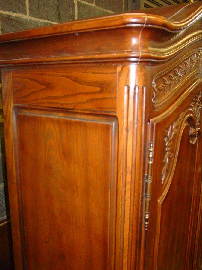Walnut Henredon Country French armoire Two door. Approx. 78" H x 18