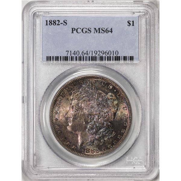 1882-S $1 Morgan Silver Dollar Coin PCGS MS64