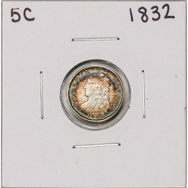 1832 Capped Bust Half Dime Coin Amazing Toning