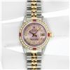 Image 3 : Rolex Ladies Two Tone Ice Pink Diamond & Ruby Datejust Wristwatch