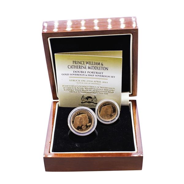 2011 Royal Wedding Proof Gold Sovereign & Half Sovereign Set w/ Box & COA