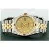 Image 5 : Rolex Men's Two Tone Champagne Diamond & Ruby Datejust Wristwatch