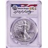 Image 1 : 2021-(P) Ty.1 $1 American Silver Eagle Coin PCGS MS69 Reagan Signature First Day Issue