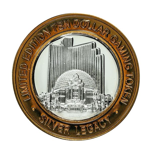 .999 Silver Legacy Reno, Nevada $10 Casino Limited Edition Gaming Token