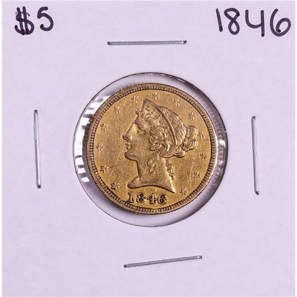 1846 $5 Liberty Head Half Eagle Gold Coin