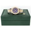 Image 4 : Rolex Men's Two Tone Blue 4 ctw Diamond Datejust Wristwatch