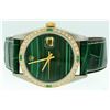 Image 6 : Rolex Men's Two Tone Green Malachite Diamond and Emerald Datejust Wristwatch