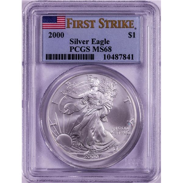 2000 $1 American Silver Eagle Coin PCGS MS68 First Strike