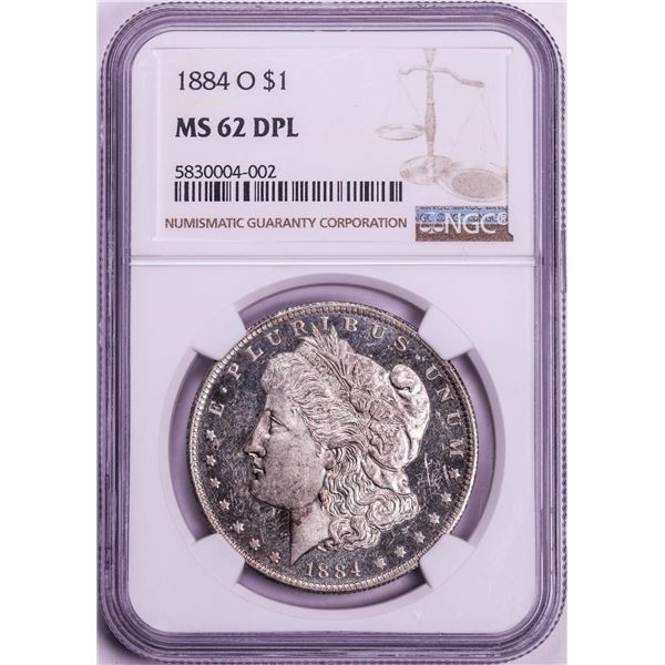 1884-O $1 Morgan Silver Dollar Coin NGC MS62 DPL