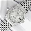 Image 2 : Rolex Men's Stainless Steel Mother of Pearl Diamond Datejust Wristwatch