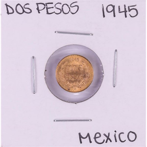 1945 Mexico Dos Pesos Gold Coin