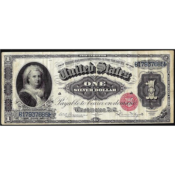 1886 $1 Martha Washington Silver Certificate Note