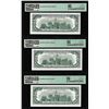 Image 2 : (3) Consecutive $100 Federal Reserve Notes Fr.2168-A PMG Choice Uncirculated 64EPQ