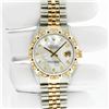 Image 3 : Rolex Men's Two Tone Mother of Pearl Diamond Pyramid Datejust Wristwatch