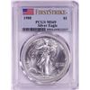 Image 1 : 1988 $1 American Silver Eagle Coin PCGS MS69 First Strike