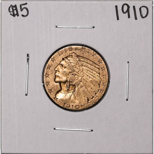 1910 $5 Indian Head Half Eagle Gold Coin