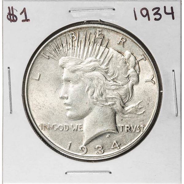 1934 $1 Peace Silver Dollar Coin