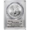 Image 2 : 2021-(S) Ty. 1 $1 American Silver Eagle Coin PCGS MS70 Cleveland Signature FDOI