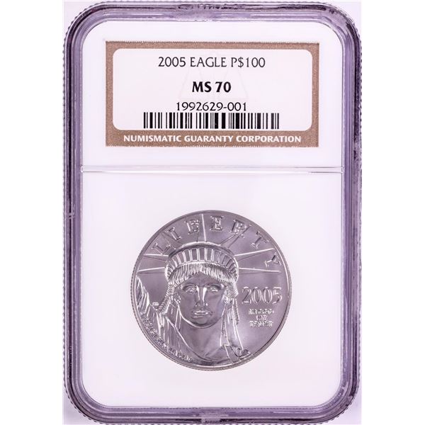 2005 $100 Platinum American Eagle Coin NGC MS70