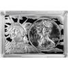 1995 $1 American Silver Eagle Coin & 2oz Silver Bar Set