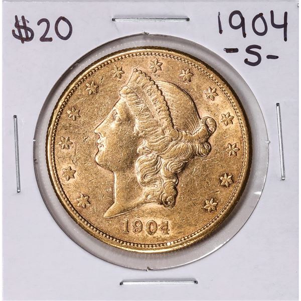 1904-S $20 Liberty Head Double Eagle Gold Coin