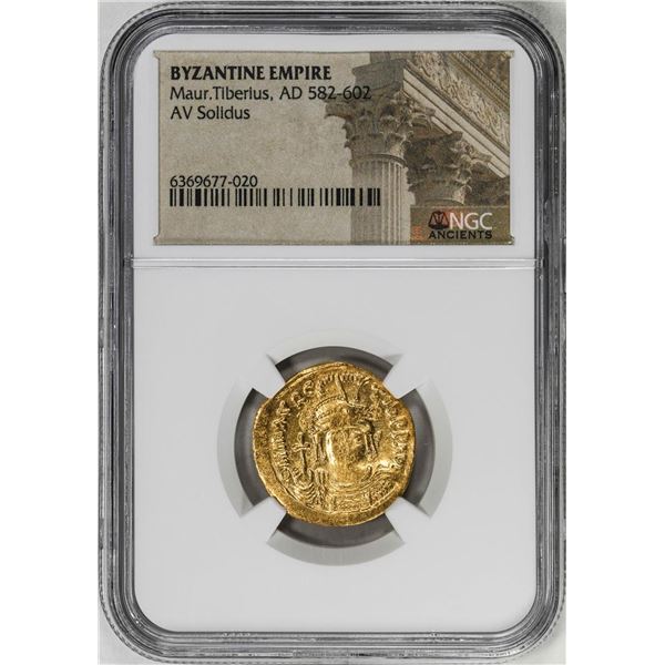 Byzantine Empire 582-602 AD Maur. Tiberius AV Solidus Ancient Gold Coin NGC Certified