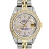 Image 2 : Rolex Ladies Two Tone Pink Mother of Pearl Diamond Datejust Wristwatch