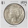 1934-S $1 Peace Silver Dollar Coin