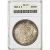 1890-S $1 Morgan Silver Dollar Coin ANACS MS61 Old Soap Box Holder