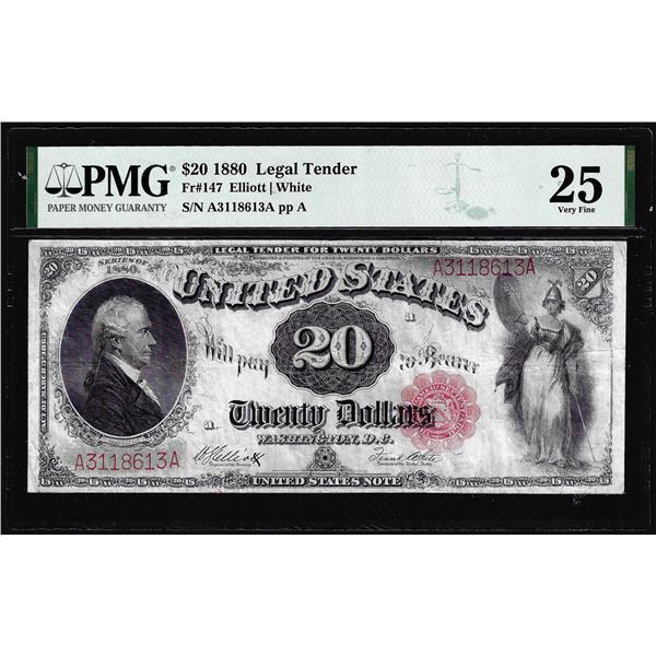 1880 $20 Legal Tender Note Fr.147 PMG Very Fine 25