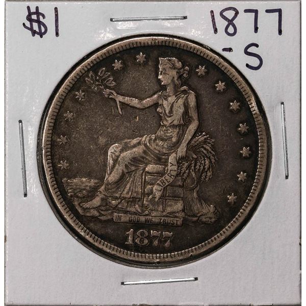 1877-S $1 Trade Silver Dollar Coin