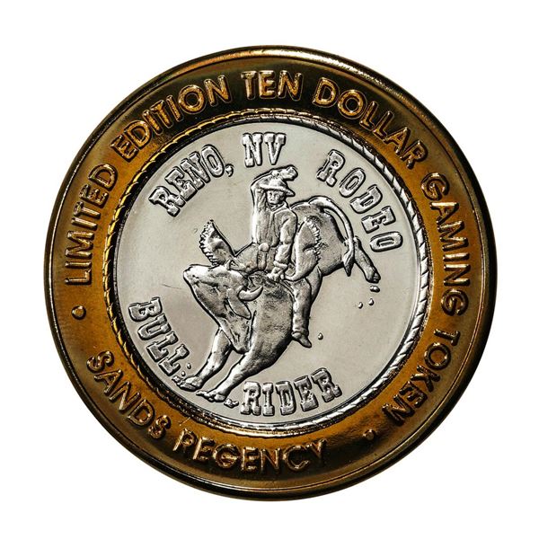 .999 Silver Sands Regency Reno, Nevada $10 Casino Limited Edition Gaming Token