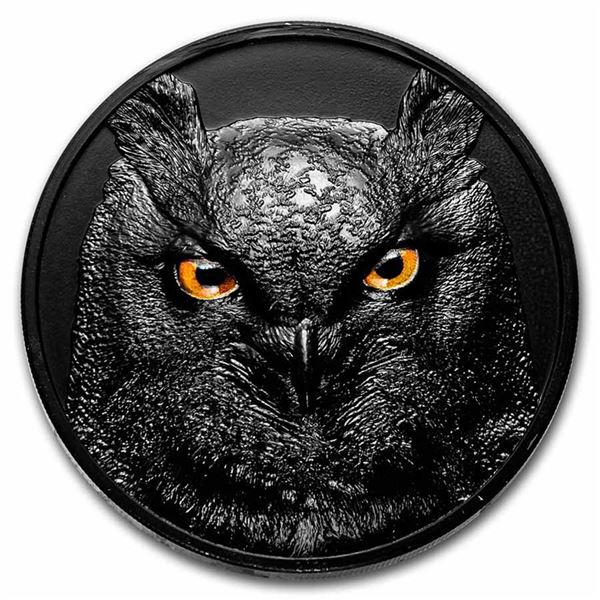 2021 Palau $10 Hunters By The Night Eagle Owl 2oz Silver Coin with Box & COA