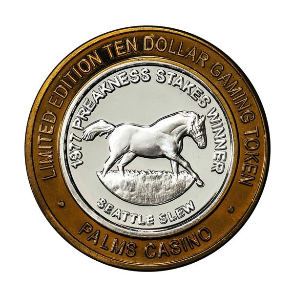 .999 Silver Palms Casino Las Vegas, NV $10 Casino Limited Edition Gaming Token