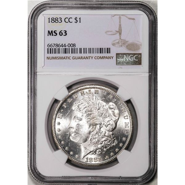 1883-CC $1 Morgan Silver Dollar Coin NGC MS63