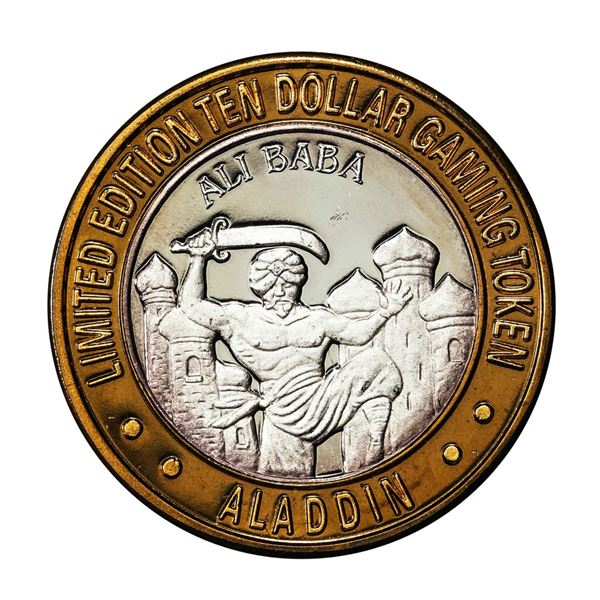 .999 Silver Aladdin Resort Casino $10 Limited Edition Casino Gaming Token