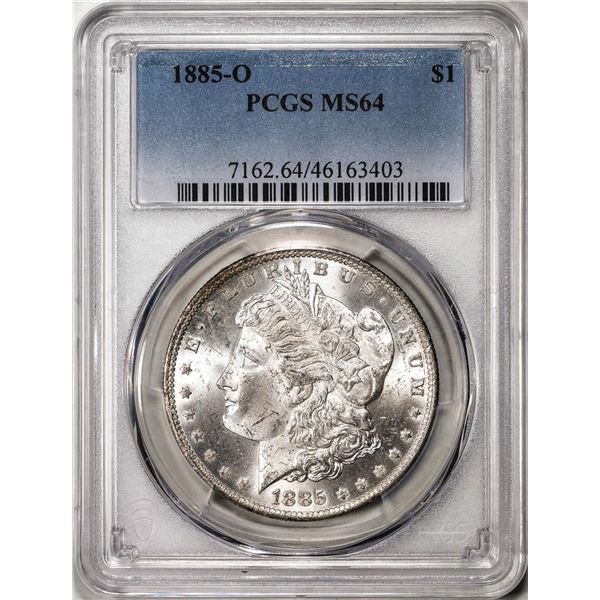 1885-O $1 Morgan Silver Dollar Coin PCGS MS64