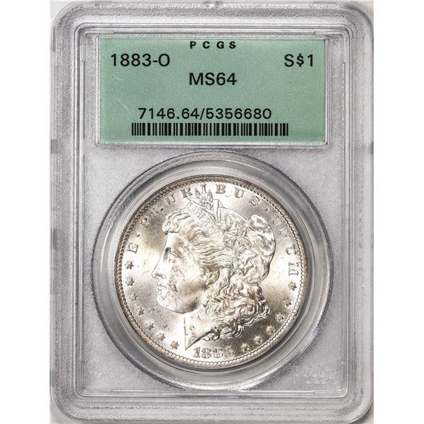 1883-O $1 Morgan Silver Dollar Coin PCGS MS64 Old Green Holder