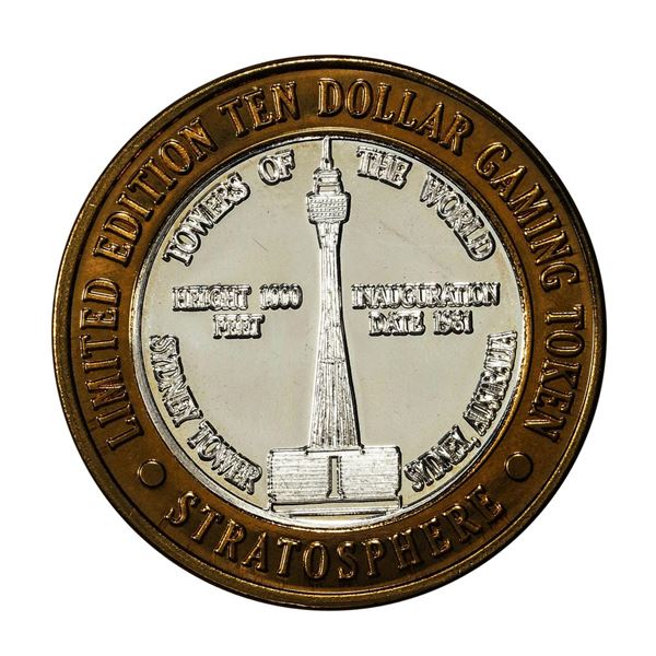 .999 Silver Stratosphere Las Vegas, Nevada $10 Casino Limited Edition Gaming Token