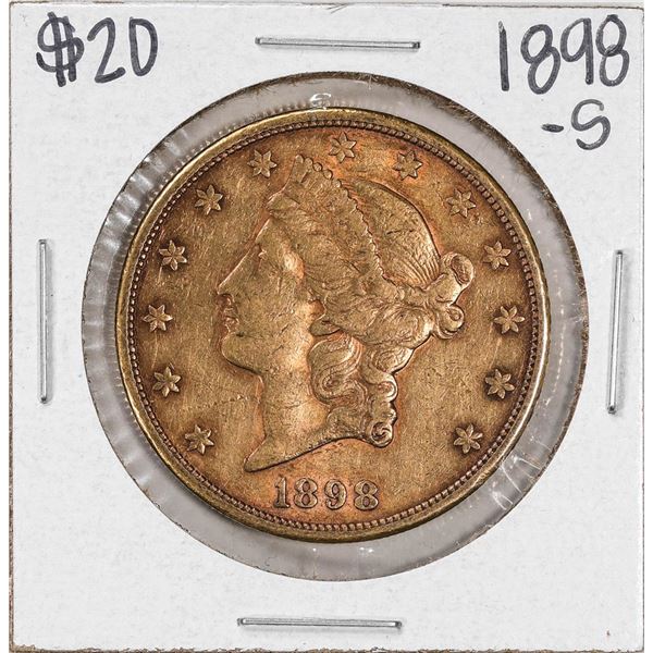1898-S $20 Liberty Head Double Eagle Gold Coin