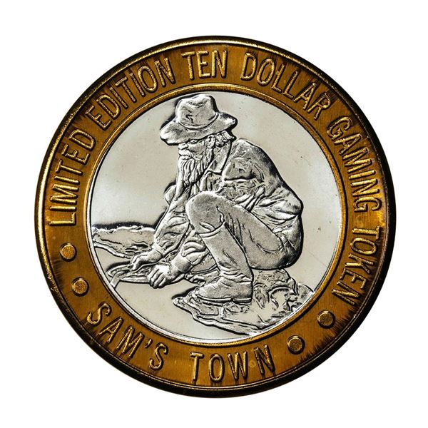 .999 Silver Sam Boyd's Sam's Town Las Vegas $10 Casino Gaming Token Limited Edition