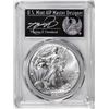 Image 1 : 2021-(S) Ty. 1 $1 American Silver Eagle Coin PCGS MS70 Cleveland Signature FDOI
