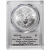 Image 2 : 2021-(S) Ty. 1 $1 American Silver Eagle Coin PCGS MS70 Cleveland Signature FDOI