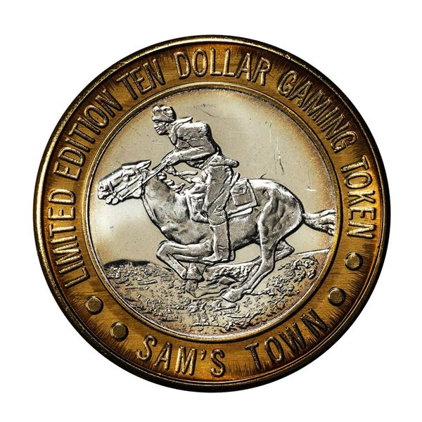 .999 Silver Sam Boyd's Sam's Town $10 Casino Gaming Token Limited Edition