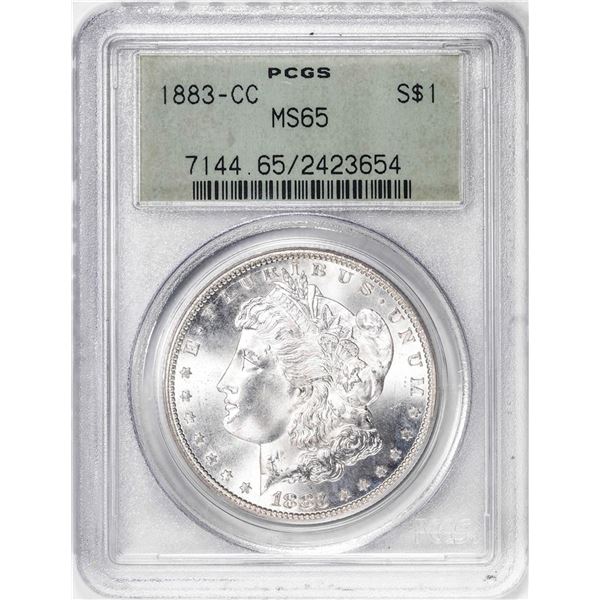 1883-CC $1 Morgan Silver Dollar Coin PCGS MS65 Old Green Label