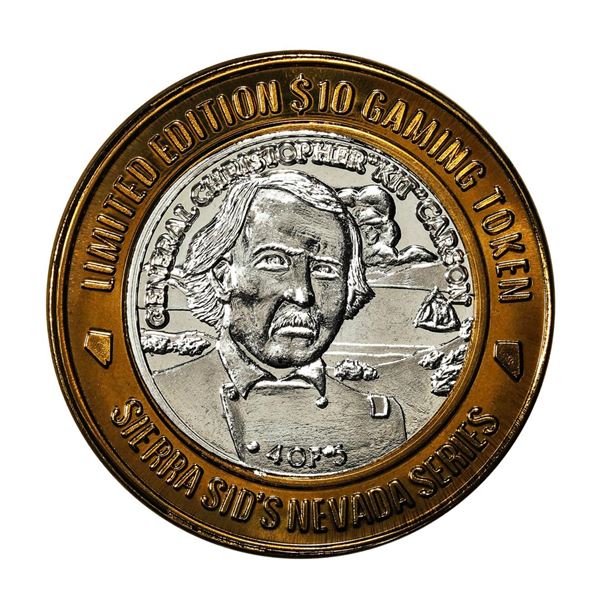 .999 Silver Sierra Sids Sparks, Nevada $10 Casino Limited Edition Gaming Token