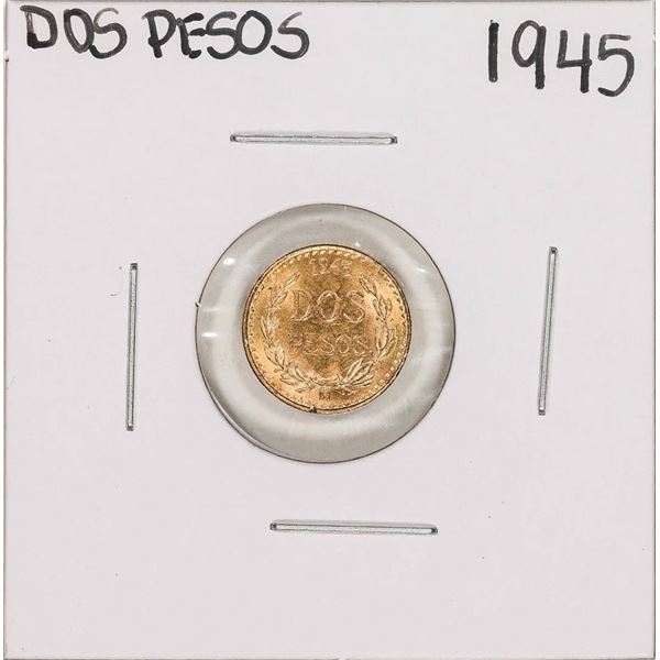 1945 Mexico Dos Pesos Gold Coin
